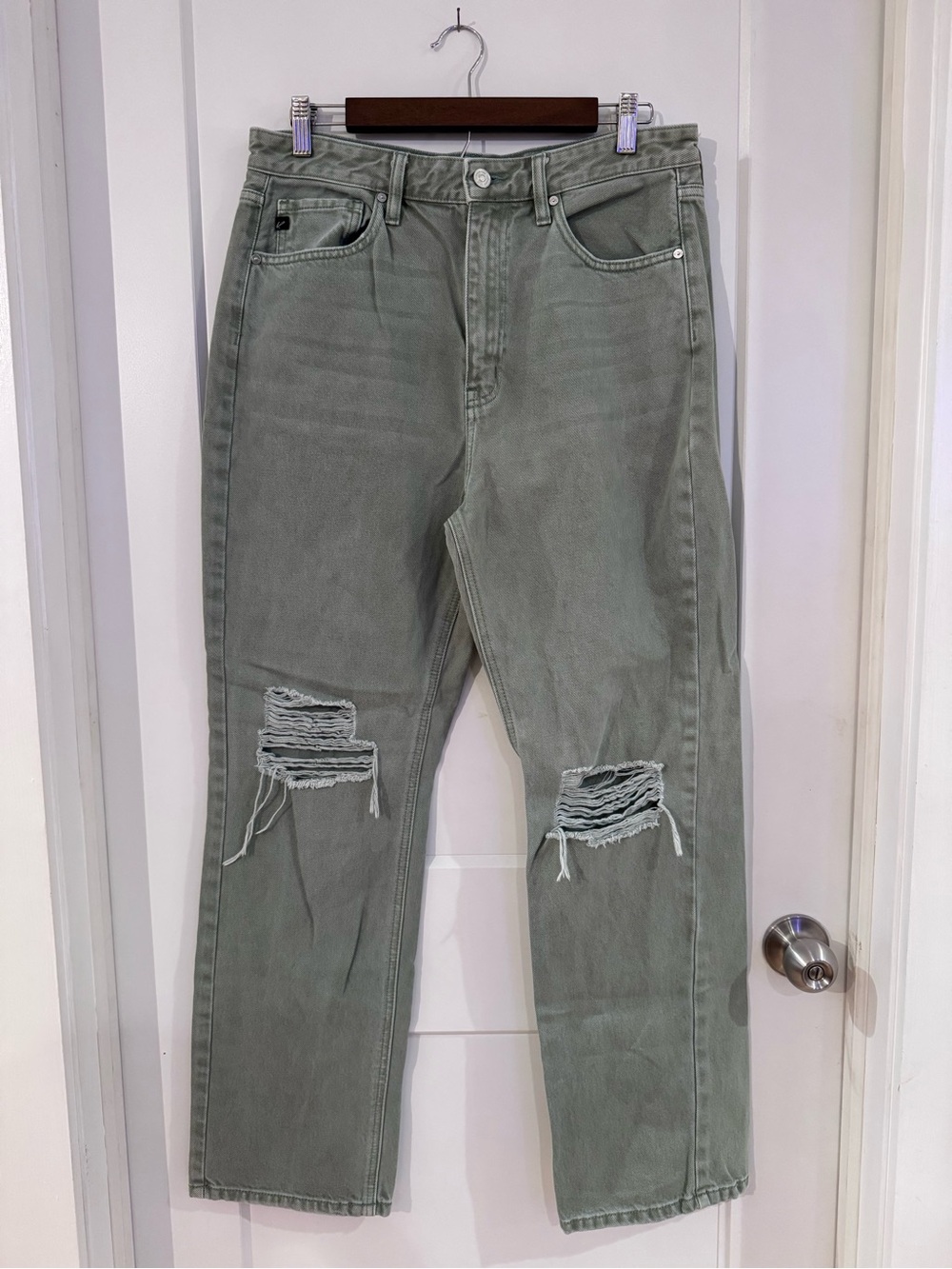 KanCan Sage Green High-Rise Jeans